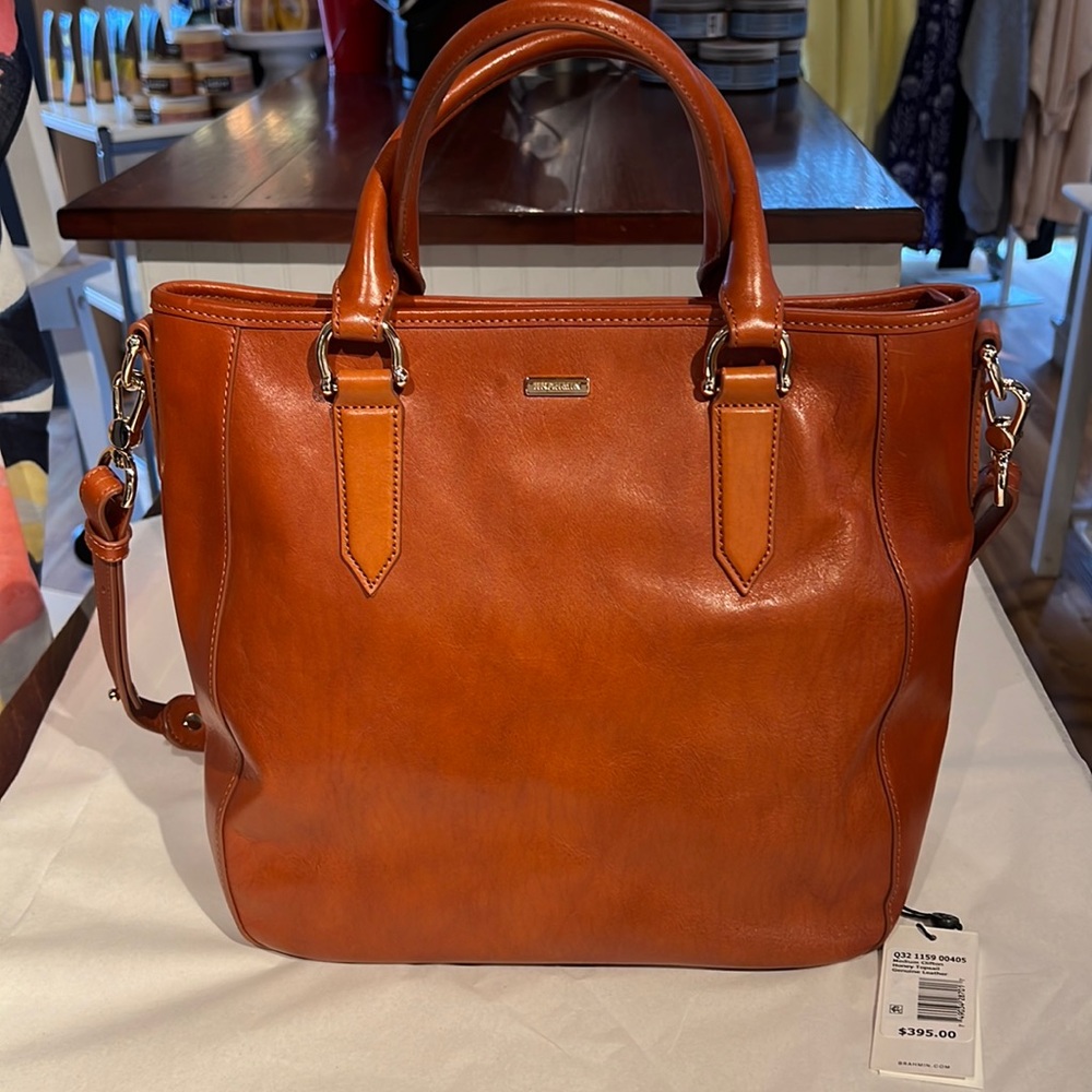 Brahmin Medium Clifton, Honey Topsail Satchel